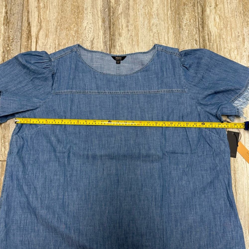 NWT Maree Pour Toi Denim Shirt 4X (26/28) - Picture 5 of 7